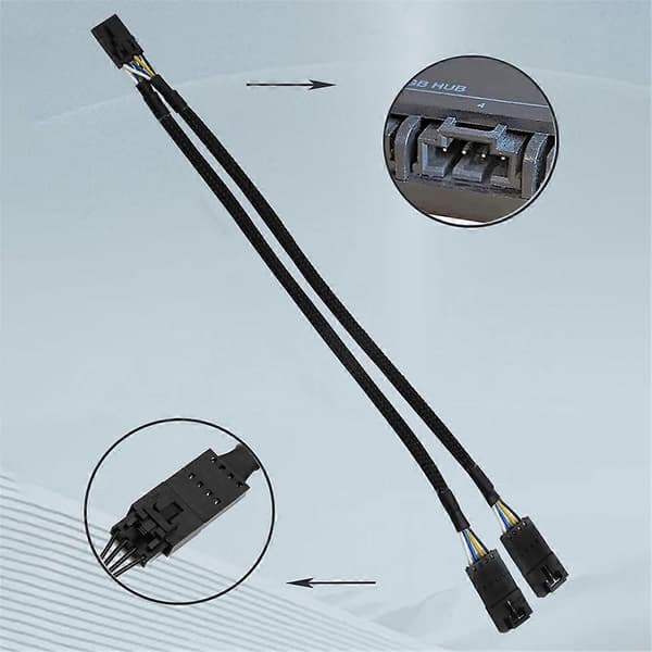 RGB Splitter til RGB HUB, Lighting Node Core og ICUE Commander CORE XT 4 Pin Han til Hun Fan Ext