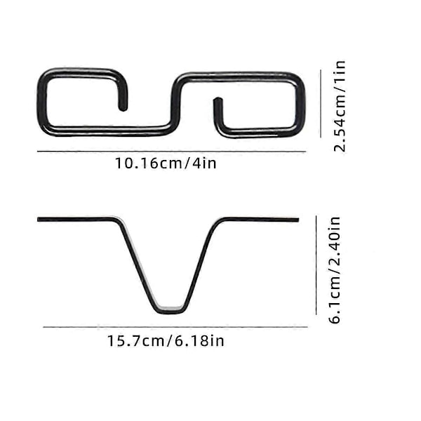 Takrennerenneadapter for regnkjetting, svart V-formet regnkjettingadapter med S-formet krok, regnkjettingkrok fo
