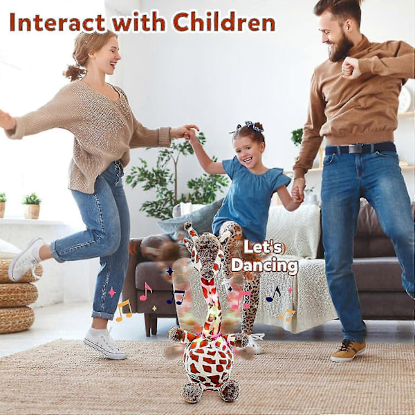 Dansande Giraff, Giraff Leksak, Giraff Leksaker För Barn Som Upprepar Dina Ord, Dansande Giraff Plysch För