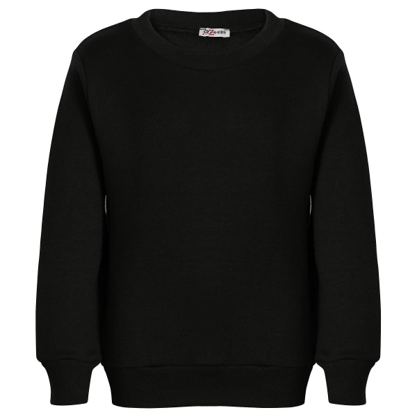 Unisex almindelig træningsdragt sweatshirt sæt til børn Black 3-4 Years