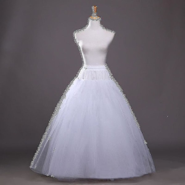 Bröllop Underkjol Brud Tyllkjol Utan Ringar Crinoline Halv Ip Bal Underkjol Fancy Kjol C