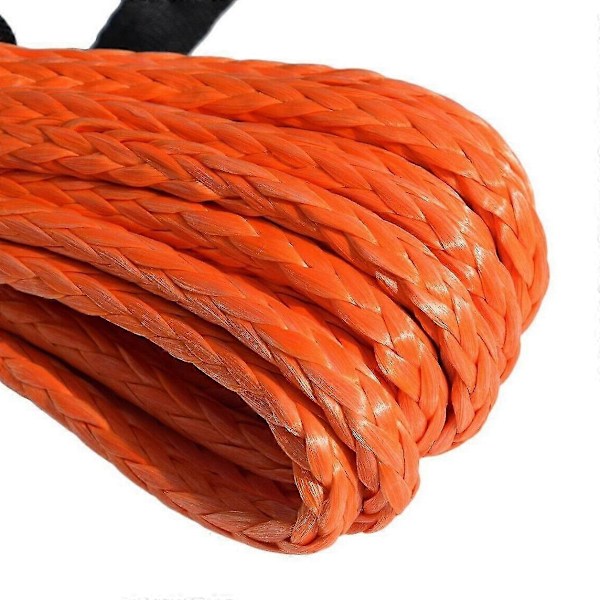 Syntetisk spilwire, Orange 1/4 X 50ft Syntetisk spilwire line kabel til ATV UTV SUV lastbil båd W-Yvan