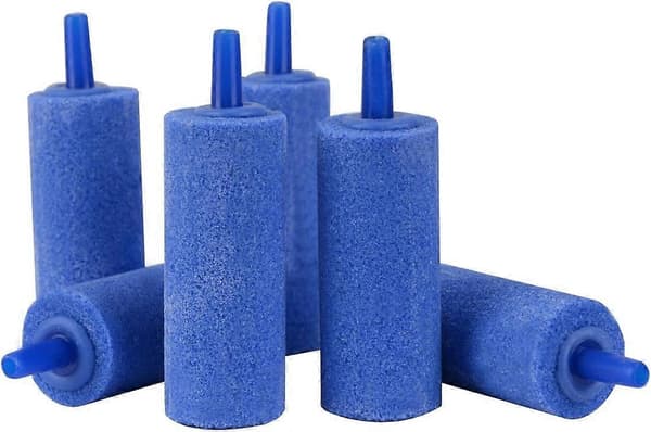 5cm Luftstenar Cylinder 6 ST Bubbel Diffuser Luftstenar för Akvarium Fisk Tank Pump Blå