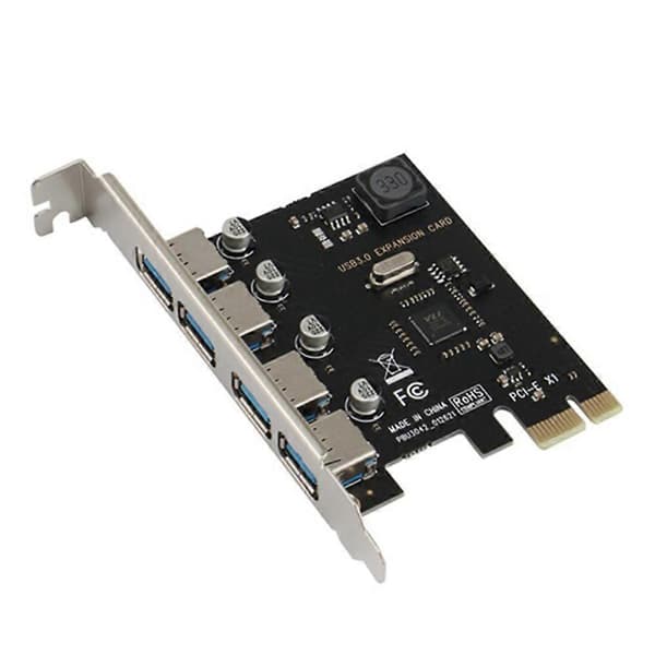 4 Port USB 3.0 PCI-E Expansionskort PCI Express PCIe USB 3.0 HUB Adapter 4-Port USB3.0 Controller