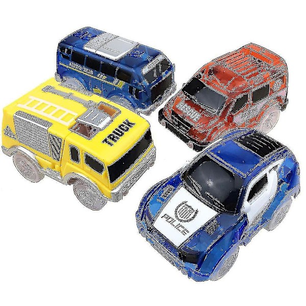4 kpl Rata-autolelu Hehkuva leluauto Auton rata Tarvikkeet