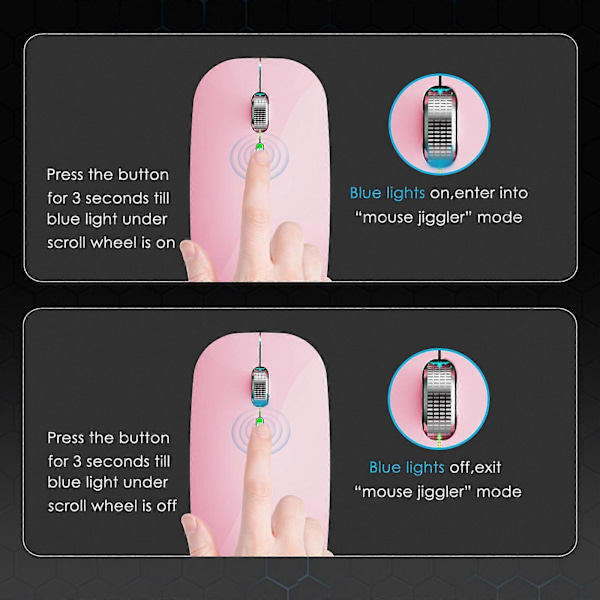 Mus Jiggler Anti-Hibernate Auto-Move Cursor Virtuel Trådløs Bluetooth Mus Forhindrer Computer Lås
