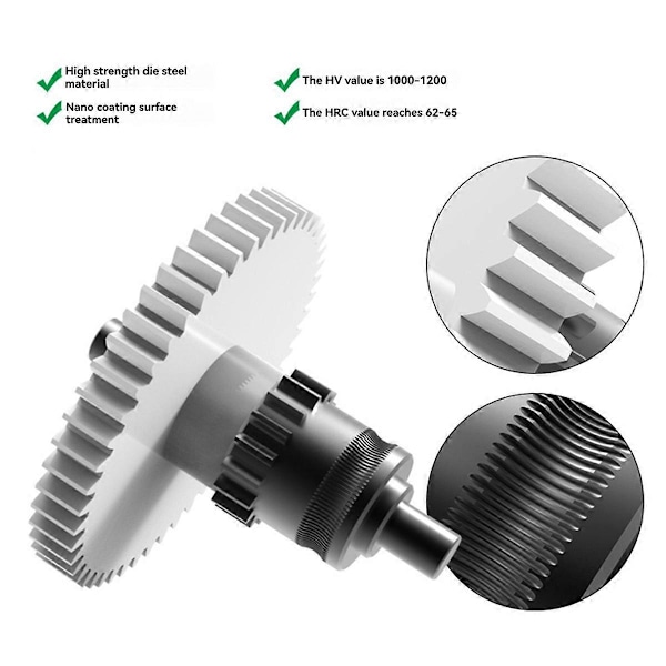 CNC Nanobelagt Ekstruderingshoved Gear Kit til Adventurer 5M 3D Printer Dele til AD5M 3D Printer 2 Sæt