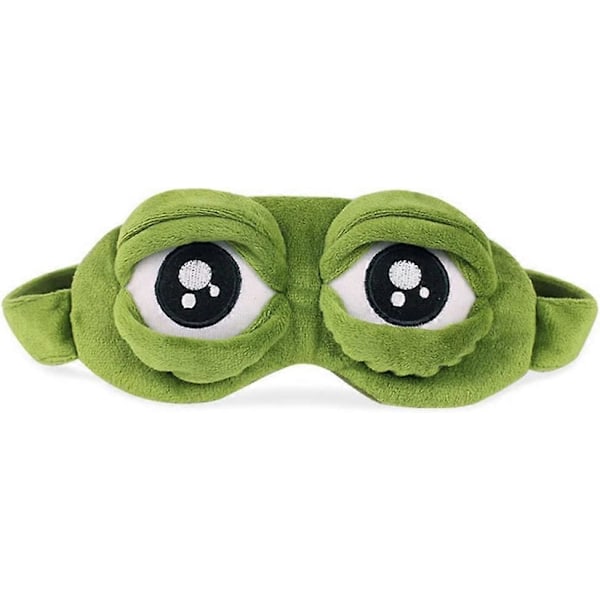 1 st Söt Ledsen 3D Groda Ögonmask Sovmask (Elastiskt band)