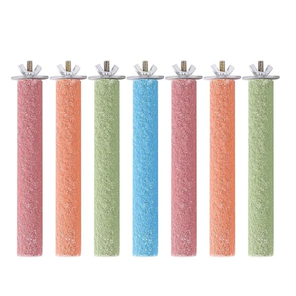 7 kpl Grip-lintuhäkin orsia conureille, undulaateille, neitokakaduille, hyvä kynsien ja nokan hoitoon