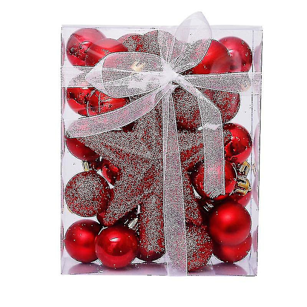 30 st Julgranskulor Ornament Hängande Dekorationer Jul Hem Fest Bröllop