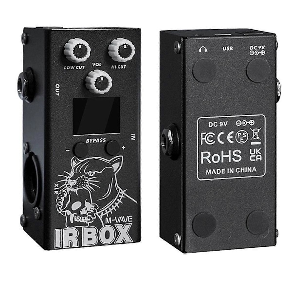 IR-BOX Gitar Bass Effekter 32 Forhåndsinnstilte Alternativer Tilgjengelig Telefon App Innstillinger 9-Segment EQ, Som Individ