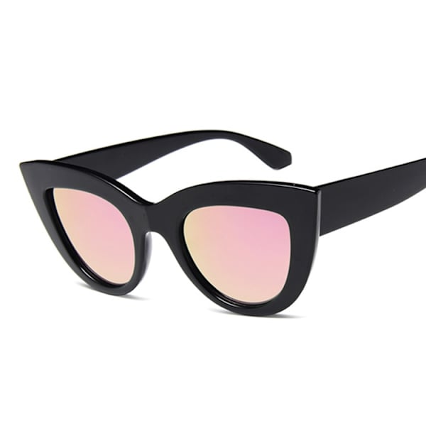 Cat Eye Mode Solglasögon Dam Retro Lyx Svarta Glasögon Solglasögon Dam UV404 Glasögon Shades BlackPink Style5