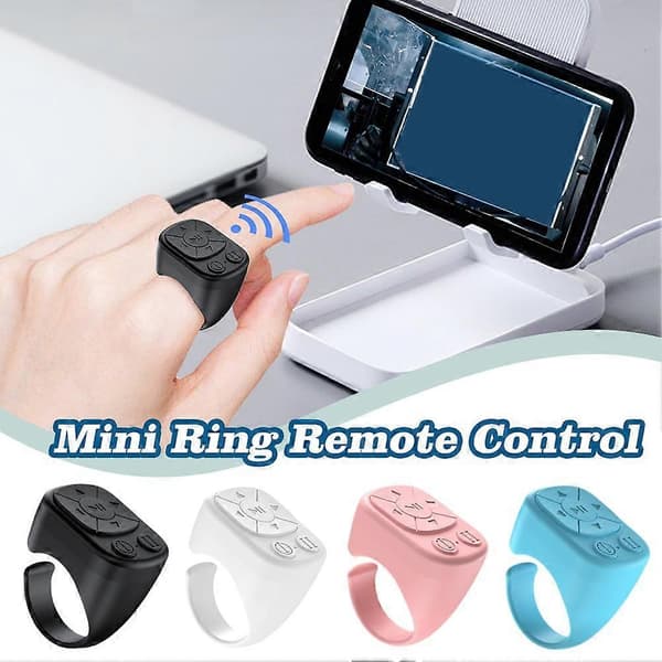 Trådløs fingerscroller fingertupp Bluetooth sidevender fjernkontroll Z9S6 White