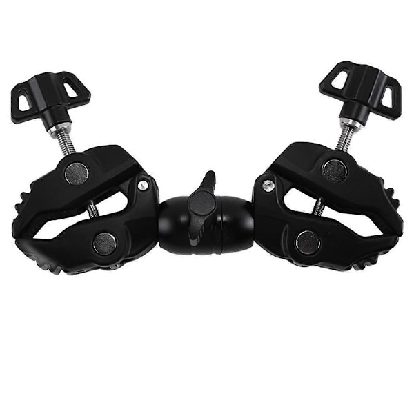 Dobbel Metall Superklemme Artikulerende Arm Klips 360 Dobbelthodet Superklemme for Paraply Monitor LED