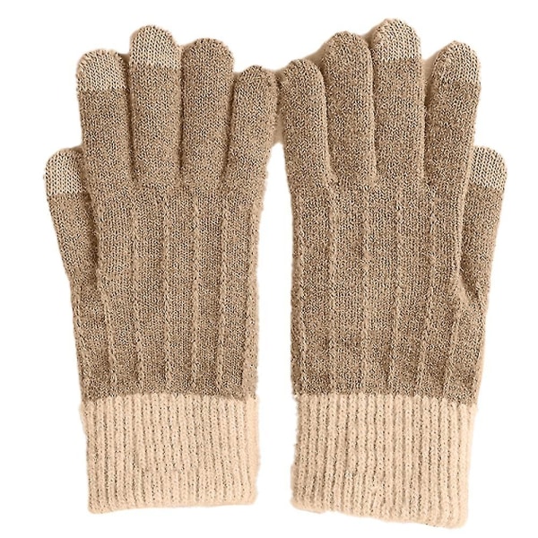 Vinter Touchscreen Stretch Termiska Magiska Handskar Varma Ullstickade Tjocka Fleece Style2