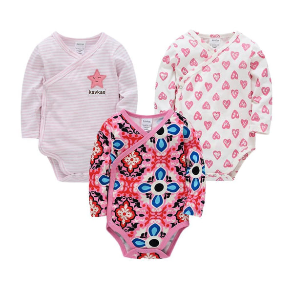 Beibei pyjamas ren bomull mjuk 0-12m baby 2/3/4 stycken multi 0-3M