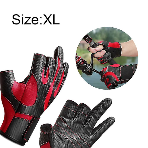 Fiskehandsker - Koldt Vintervejr Herre- og Damefiske S-xl Red S