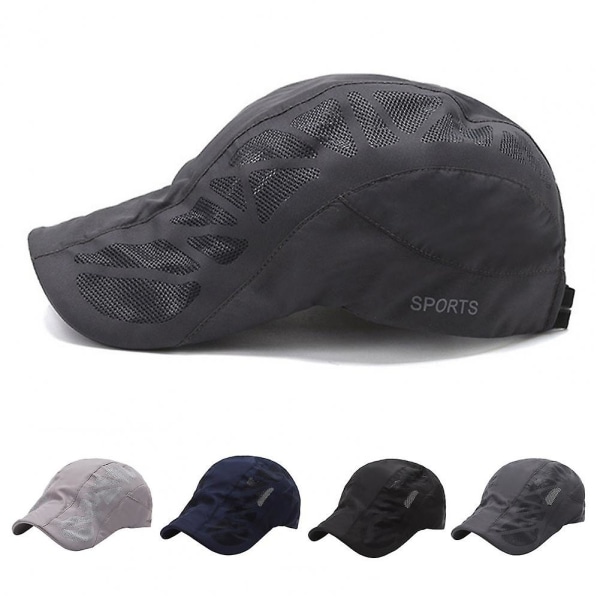 Keps Unisex Mesh Keps Huvudbonad Lättviktig Slitstark Solskyddande Keps Light Grey
