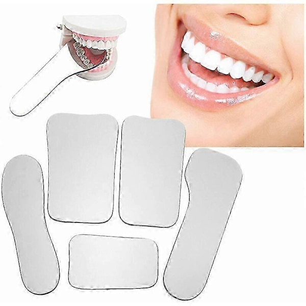 Tandfotograferingsspegel - Dental Ortodontisk Intraoral Fotografisk Spegel, 2-sidig Reflektorspegel, Stomatoskop Munstyckesspekulum Inspektionsspegel