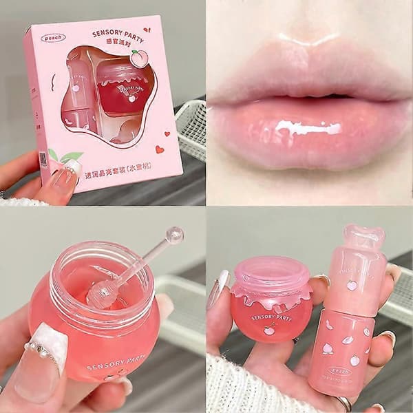 Jordgubbsläppmask 3 års hållbarhet över natten sovande olja Peach