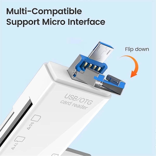 OTG SD TF Type C Micro-SD -kortinlukija Type C - USB OTG -sovitin B