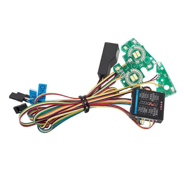 LED Lyssystem Front & Bak Lampegruppe for TRX4 -4 1/10 RC Crawler Bil Blinklys Bremselys