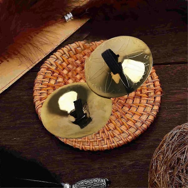 Mavedans Finger Cymbaler 4 stk. Kobber Håndpercussion til Traditionel Musik Performance Tilbehør