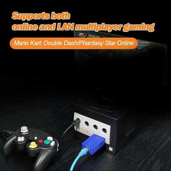 Ohjainsovitin Game Cubes -ohjainsovittimen lisävarusteille ETH2GC:lle Blue