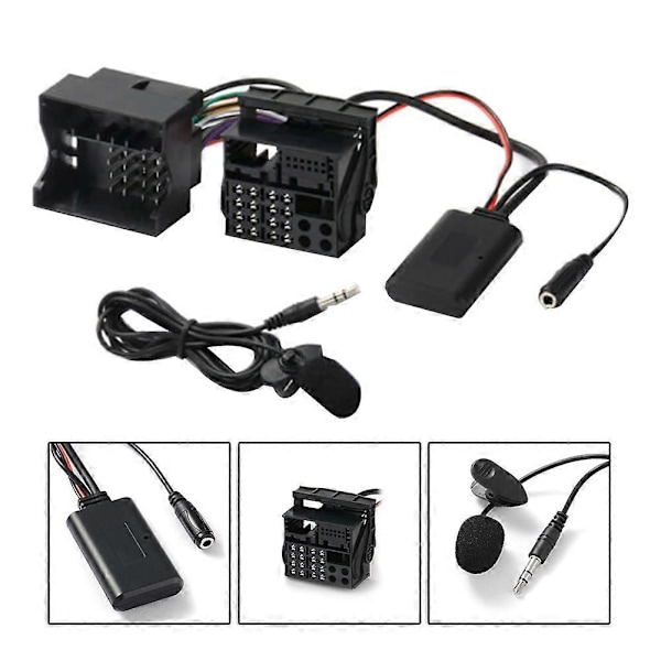 Til OPEL CD30 Mp3 CDC40 CD70 DVD90 HeadUnit Installation Komplet Ledningsnet Stik Mikrofon Håndfri Bluetooth