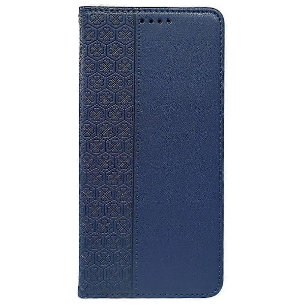 Kompatibel med HMD Pulse / Pulse+ Etui Pung Læder Telefon Cover Lykke Kløver Prægning Blue