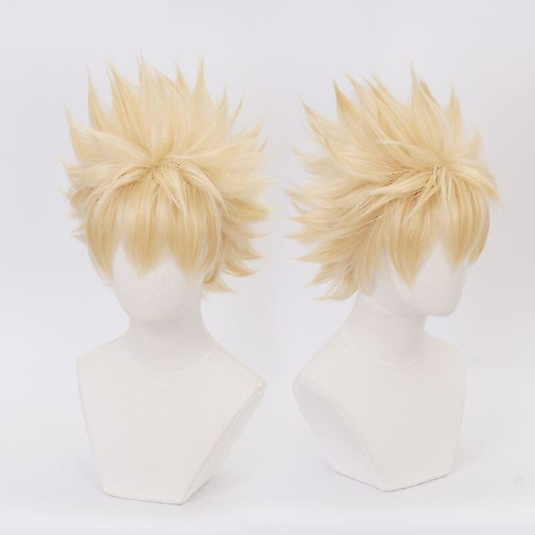 Anime My Hero Academia Cosplay Peruukki Keltainen Lyhyt Tukka Bakugou