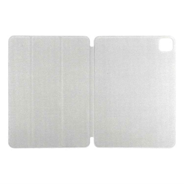 Kompatibelt Fodral för iPad Pro 11 (2024) PU Läder Tri-fold Ställ Magnetisk Stängning Tablet Skydd Grey
