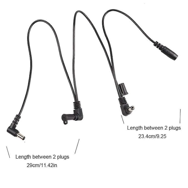 Daisy Chain-kabel 1 til guitar effektpedal tilbehør 9V DC adapter stik strømkabel
