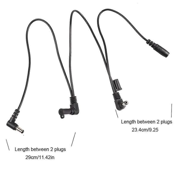 Daisy Chain-kabel 1 till Gitarr Effektpedal Tillbehör 9V DC Adapterkontakt Strömkabel