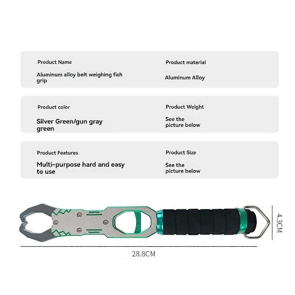 Fiskegrip Tång Tillbehör Set Silver