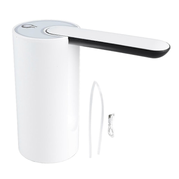 Bærbar Elektrisk Vanndispenserpumpe - Sammenleggbar Design, USB-Lading, Smart Touch, Automatisk Drikkevannspumpe (Hvit)