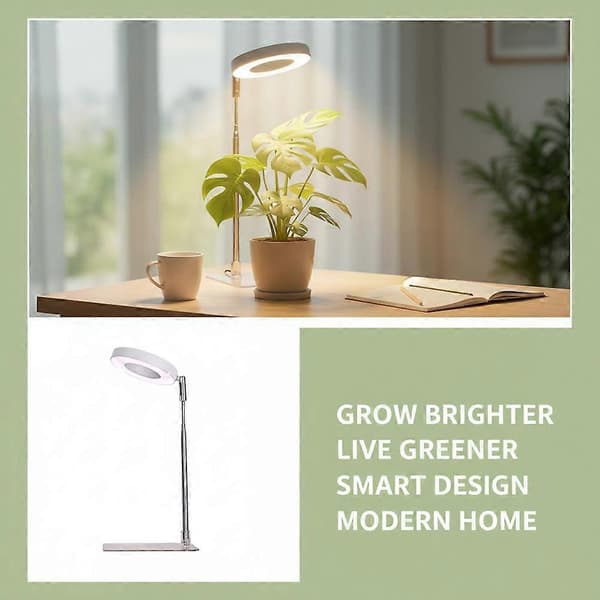 Angel Ring Grow Light Dæmpbar Timer Justerbar Højde Til Indendørs Planter 1pcs