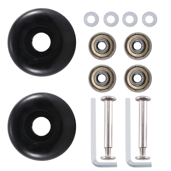 50 X 22 Mm Matkatavaralaukun Vaihtopyörät, 2 Kpl Sarja, PU-Pyörivät Pyörät Hiiliteräslaakerilla