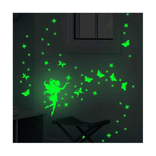 2 stk. Køleskabsmærkater, Søde Stjerne Køleskabsmærkater der lyser i mørket, Køleskabs Dazzle Decals Decora