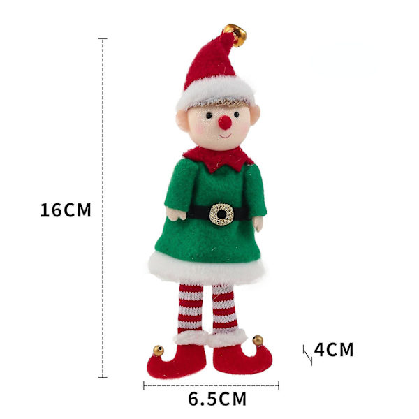 Nyår Jul Tomtedocka Barn Present Julgransdekor Plysch Ängel Hänge Juldekor 2023 Navidad Heminredning QYboy  A