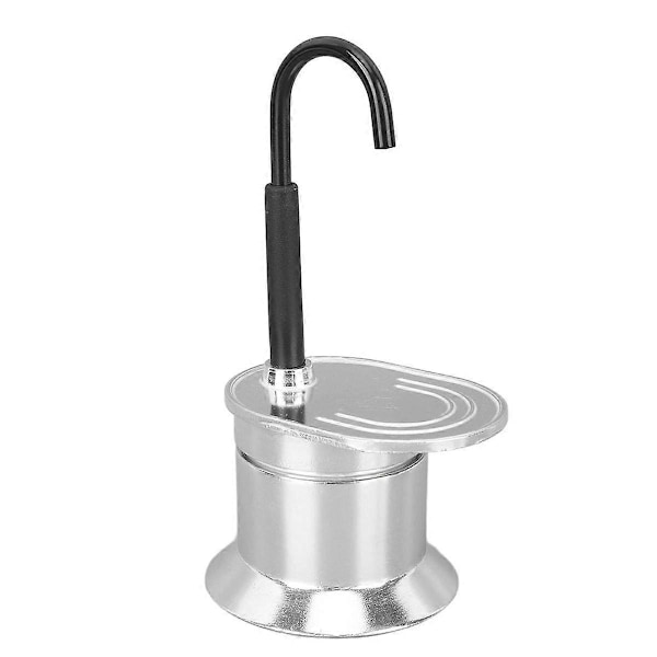 50ML Enkelt Rør Moka Pot Aluminium Legering Sølv, Tud Komfur Italiensk Kaffemaskine, Nyd Delicio