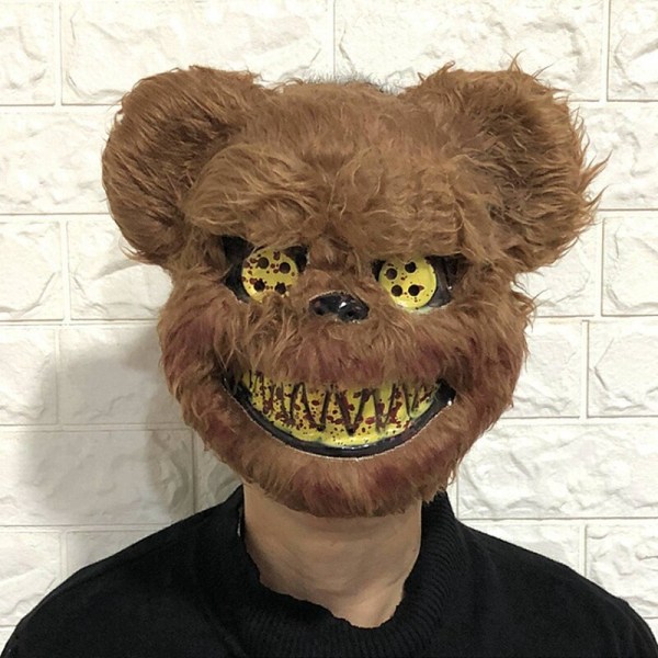 Halloween Cosplay Naamiaismaski Verinen Kaniini Kauhu Huppu Maski TOY12562H01