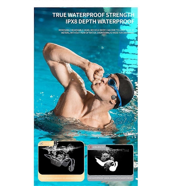 Bone Conduction Bluetooth Øretelefon Dial Plug in Ear Sports Trådløs Langvarig Kontinuitet K9 Pro Bluetooth Øretelefon