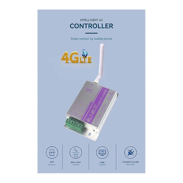 RL2 GSM 4G Smart Relé Bryter Timer Kontroller SMS App Fjernkontroll Hvitevarer Automatisk Dør