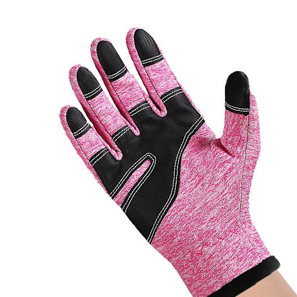 Miesten ja naisten talvikäsineet, vedenpitävät lämpimät käsineet, sormenpääherkät S-XL Pink M