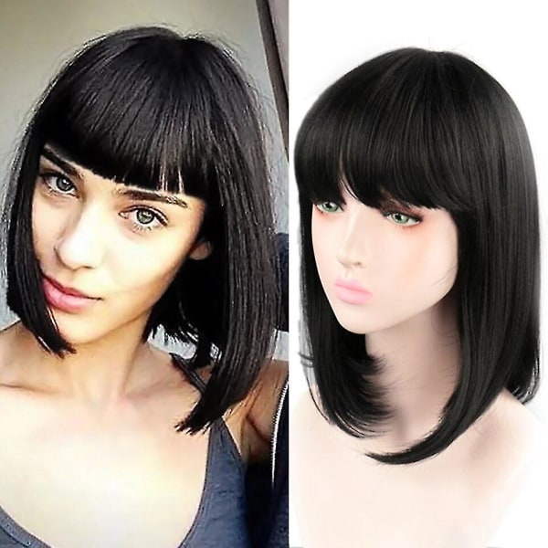 Meifan Syntetisk Kort Bob Cosplay Anime Peruk Med Lugg För AT37-2
