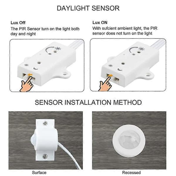 Bevægelsessensor LED Trappe Pixel Lys Controller RGB LED Controller med Dagslyssensor Trappelys