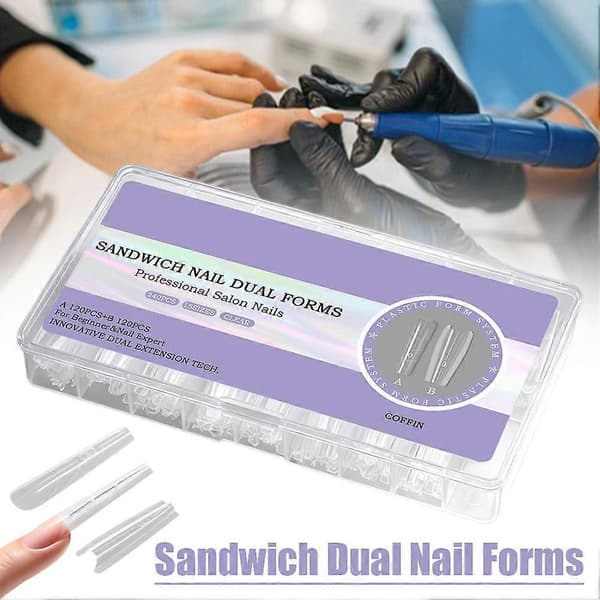 ABS Sandwich Negleform For Forlengelse Og Fransk Manikyr style 2