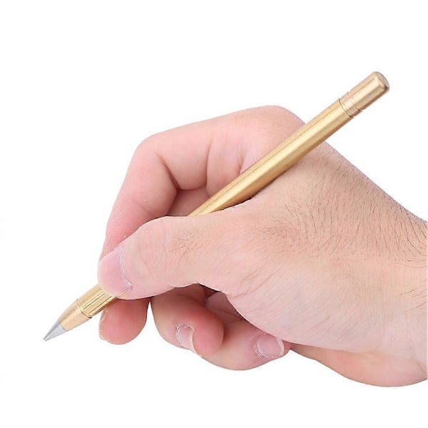 Mässingspenna Legeringstips Retro Skrivverktyg Samling Gåva Kontorsmaterial Skola Kontorsmaterial