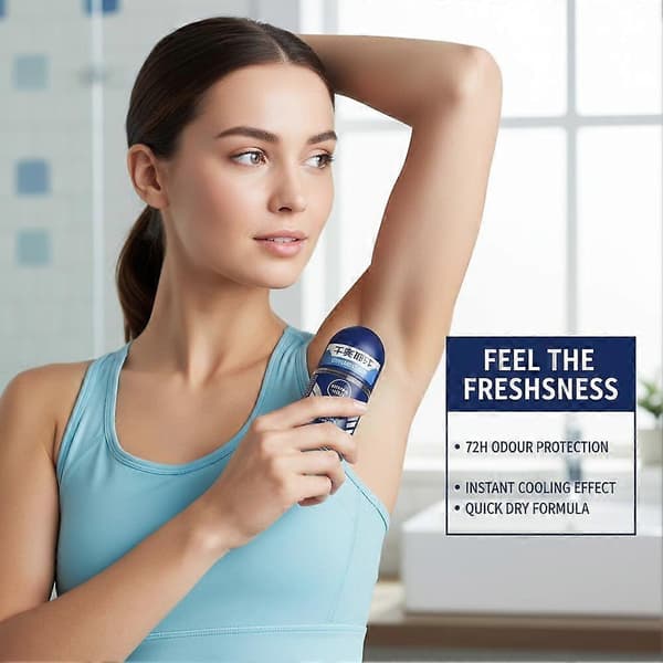 NIVEA Ocean Deodorant - 48h skydd och alkoholfri formula blue
